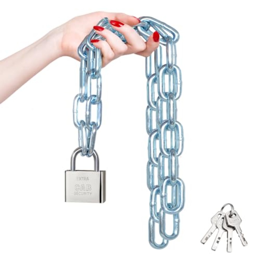 Bike Chain - Сверхмощная 39-дюймовая 8 мм оцинкованная антикоррозийная