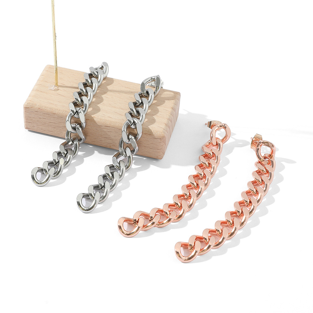 Стильные серьги-цепочки из нер – обзор и цена Steel Chain
